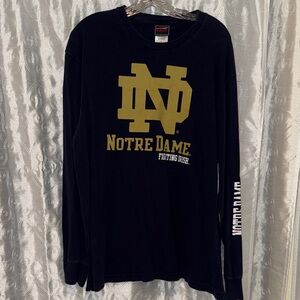 Notre Dame Fighting Irish Genuine Stuff Long Sleeve Tee Adult Size Large 🔥 P1